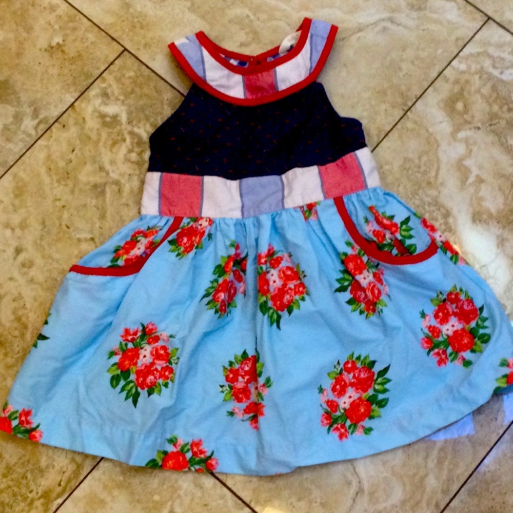 Matilda Jane Navy and Light Blue Floral Dress